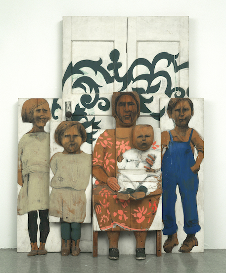 Sculpture by Marisol called The Family (1962).